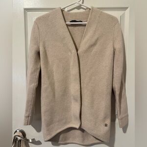 Balenciaga Knits Ribbed Snap Front Cardigan Wool Sweater